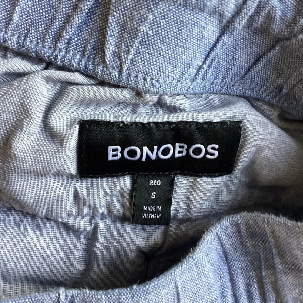 Bonobos Blue Chambray Drawstring Pants Small